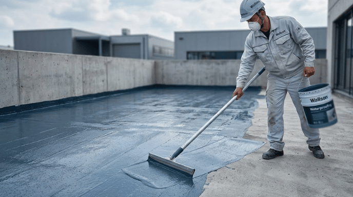 Construction site with coatings